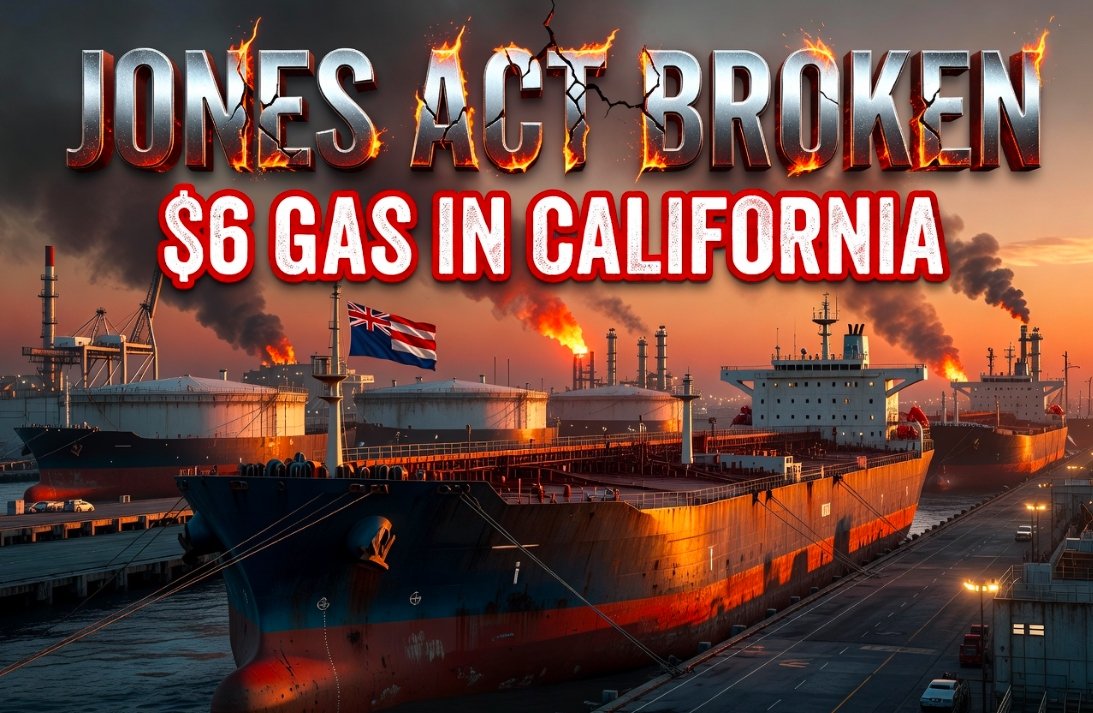 California foreign tanker gasoline delivery Jones Act waiver 2026