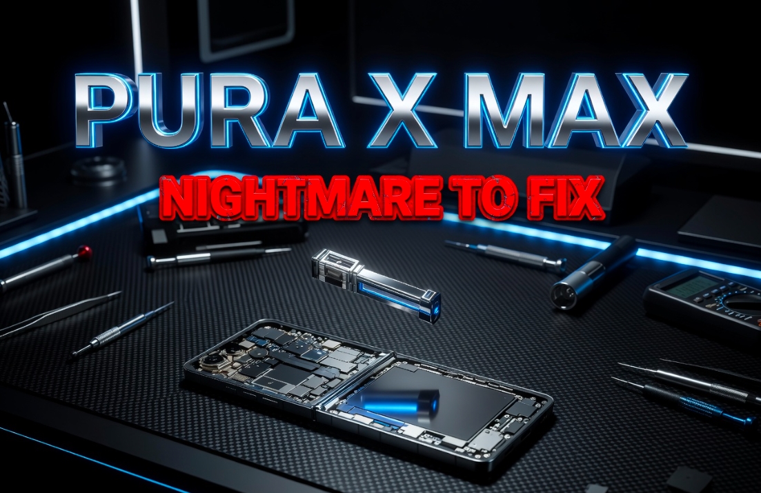 Huawei Pura X Max wide foldable teardown repairability iFixit
