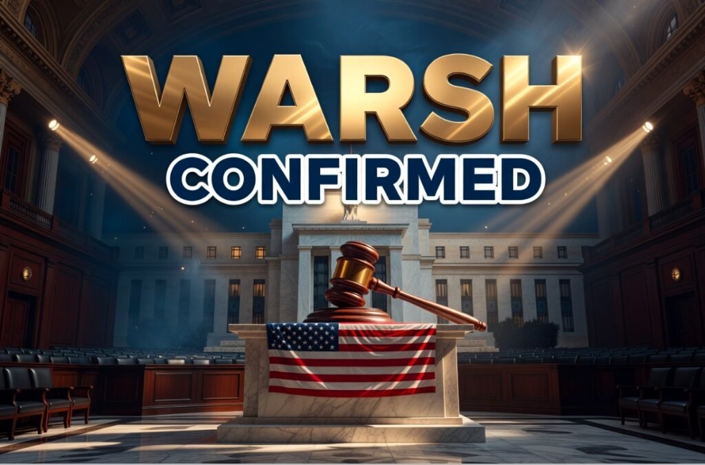 Kevin Warsh Federal Reserve Board confirmation Senate vote 2026