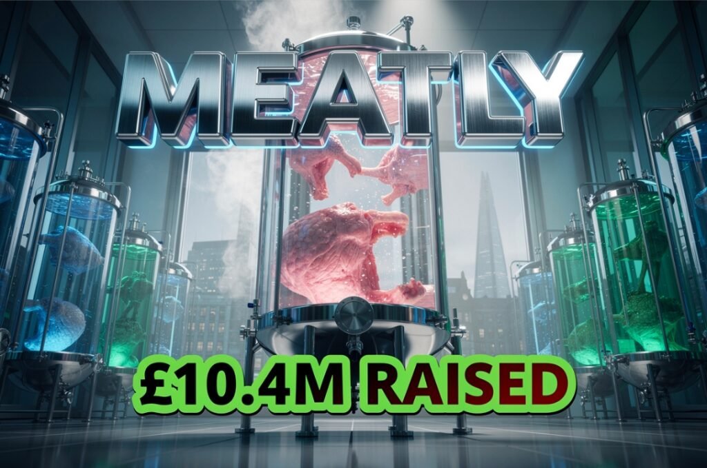Meatly cultivated meat bioreactor facility London funding