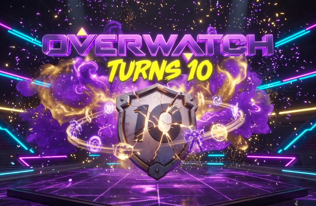 Overwatch 10th anniversary free purple launch hero skins