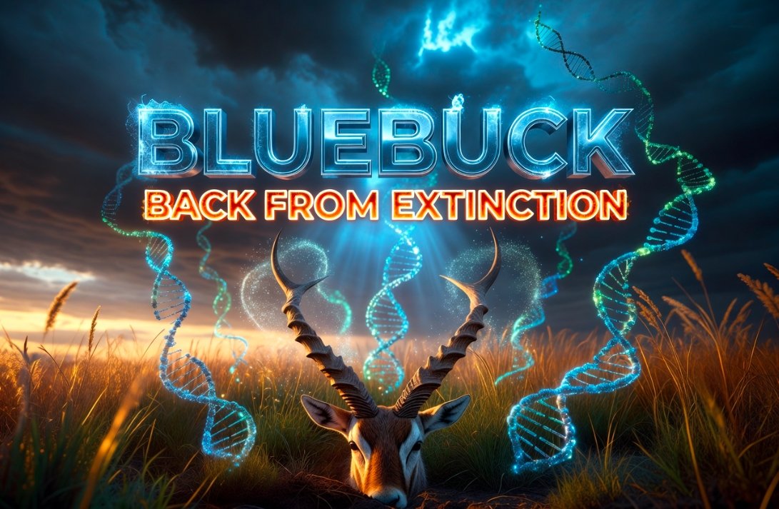 bluebuck antelope de-extinction genome editing South Africa roan surrogate