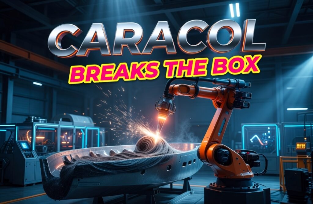 caracol robotic arm large format 3d printing factory