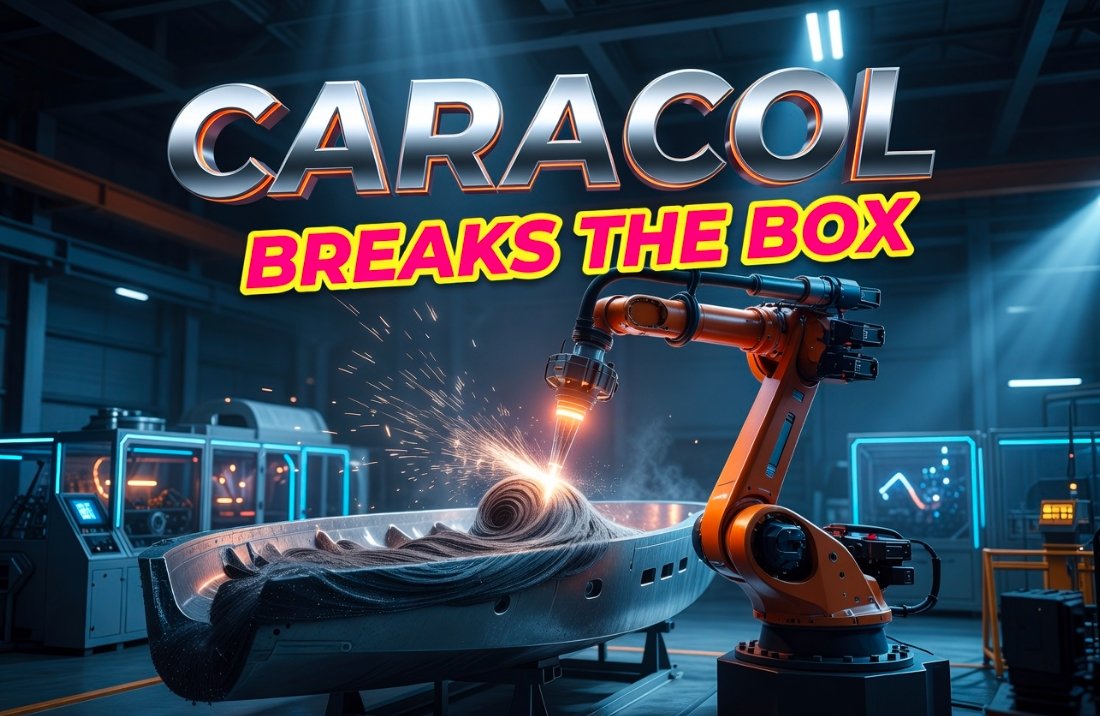 caracol robotic arm large format 3d printing factory