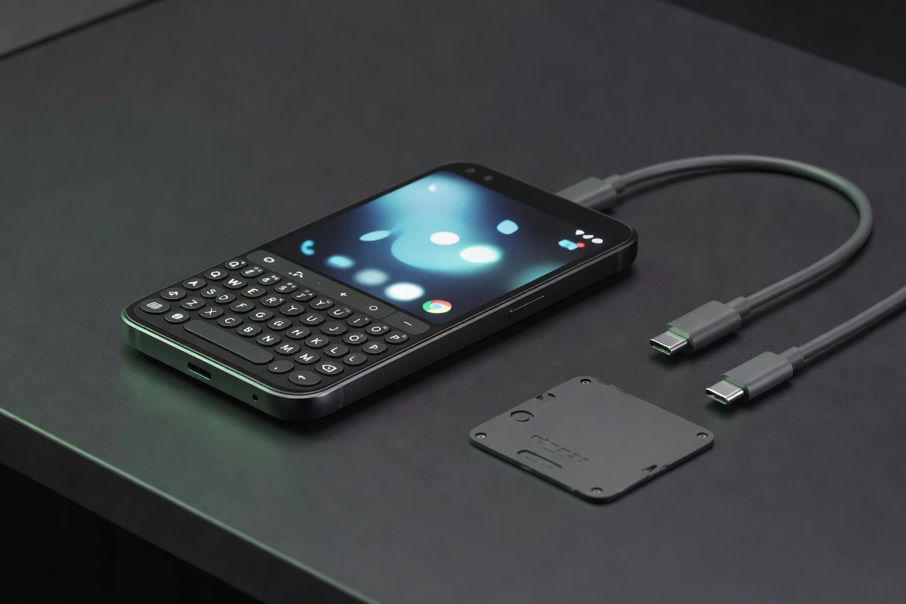 Clicks Communicator Android 17 battery upgrade for keyboard phone buyers.