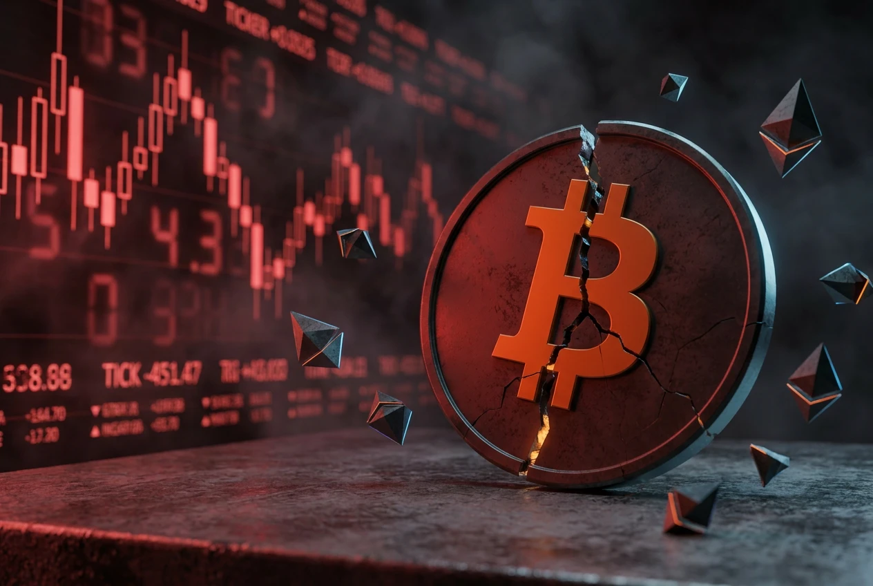 Crypto market crash with Bitcoin and Ether liquidations during Iran escalation explained.