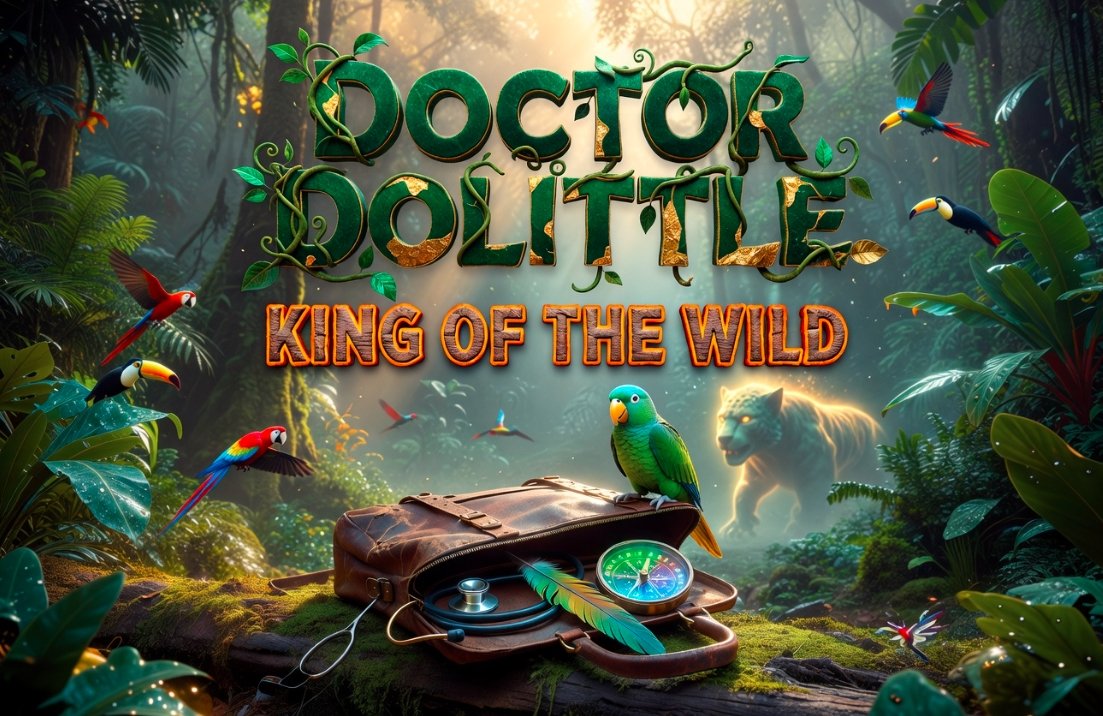 doctor dolittle king of the wild animated movie poster
