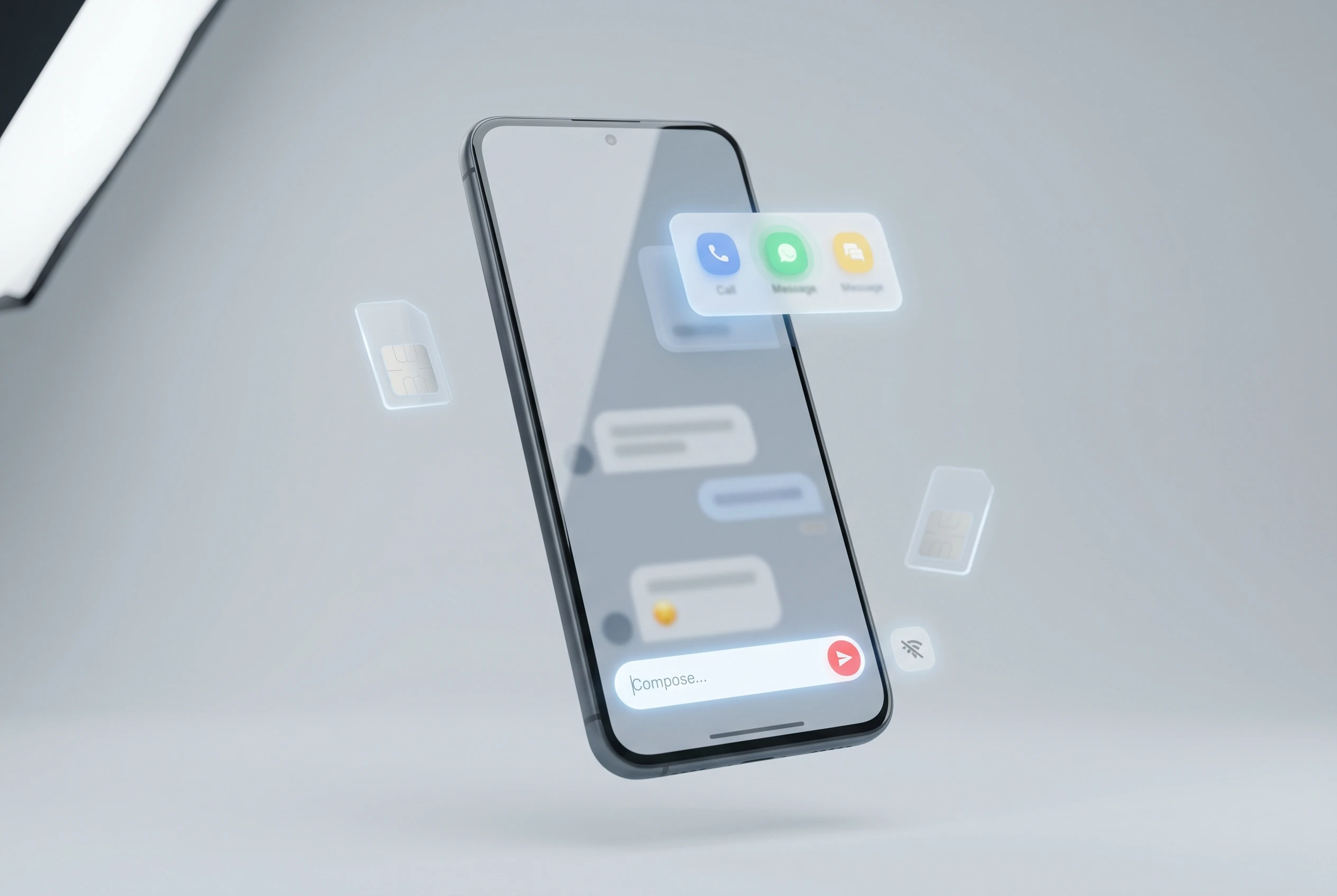 Google Messages SIM switcher returns to the compose field for dual-SIM Android users.