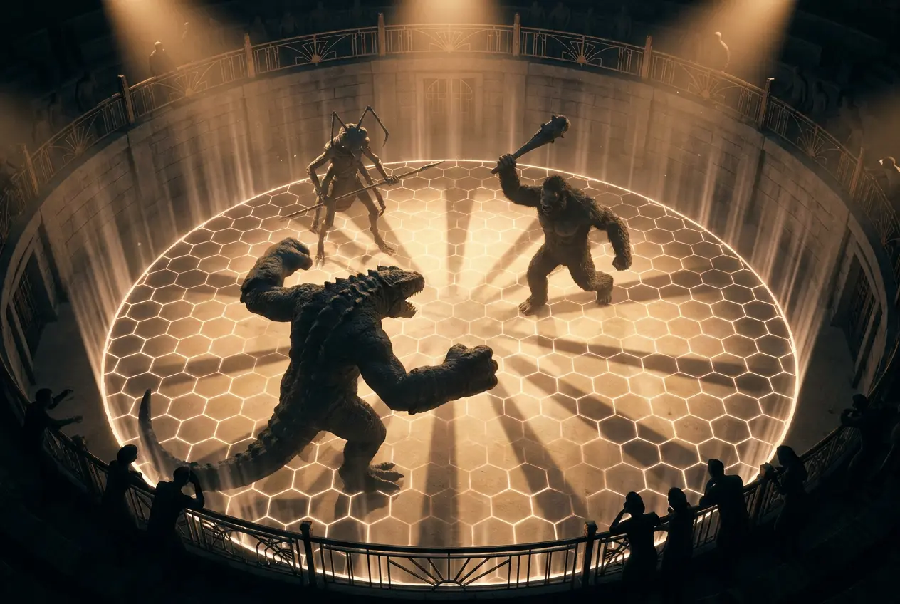 Mandalorian and Grogu Dejarik holochess arena scene on Shakari explained for Star Wars fans.