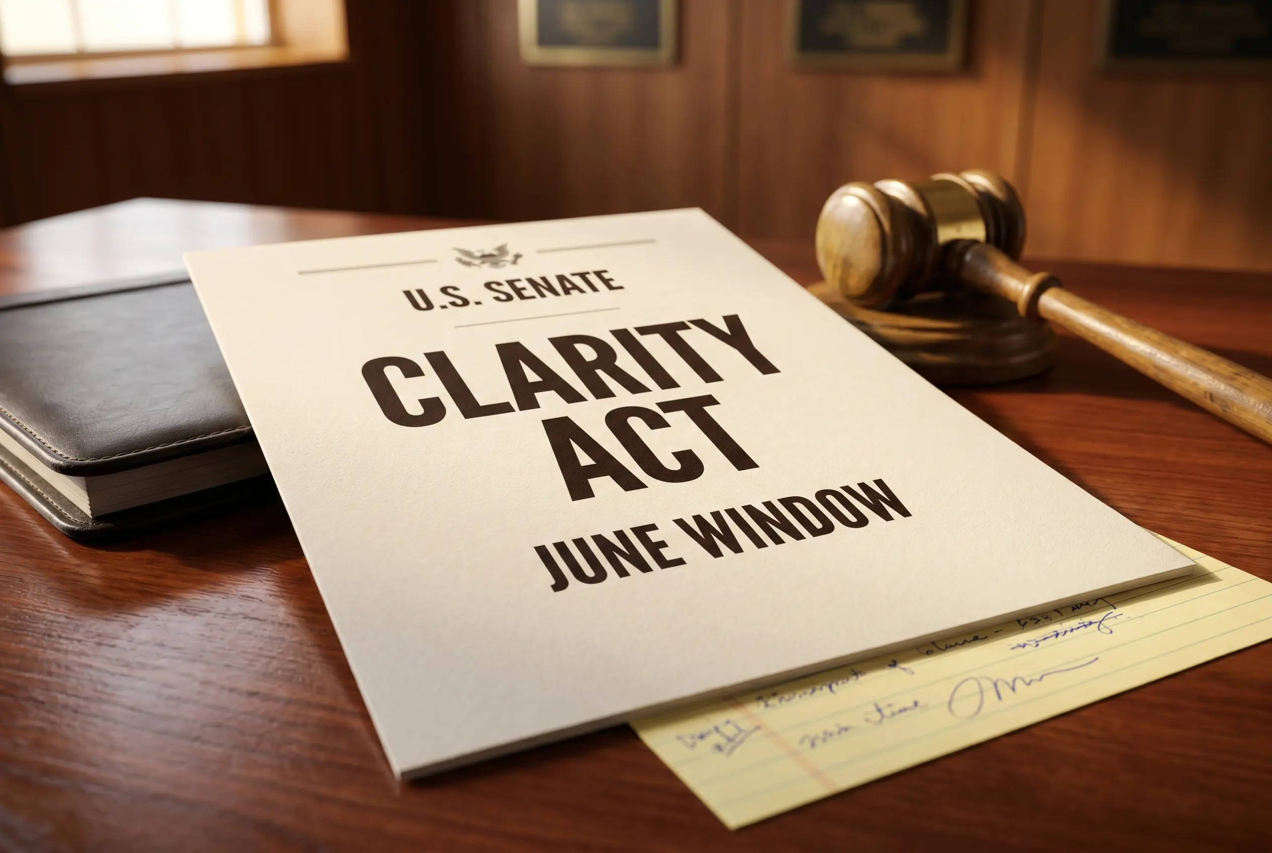 Senator Lummis CLARITY Act crypto developer prosecution risk Senate June deadline.