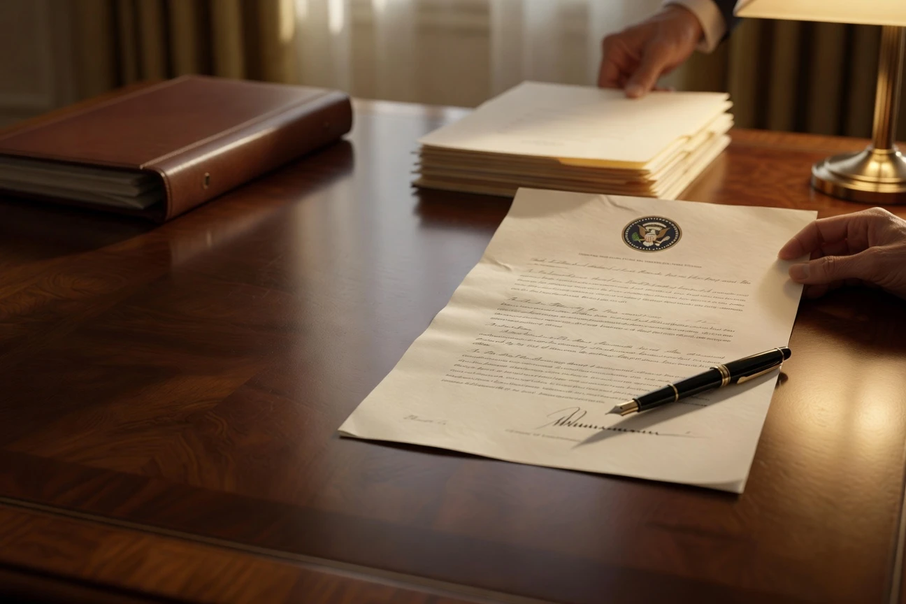 Trump executive order on crypto banking access and Federal Reserve master accounts. 