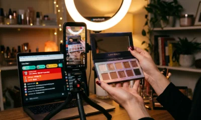 eCosmetics Live app live beauty auction on phone