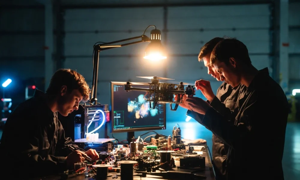 European defence tech hackathon builders working on drone prototypes