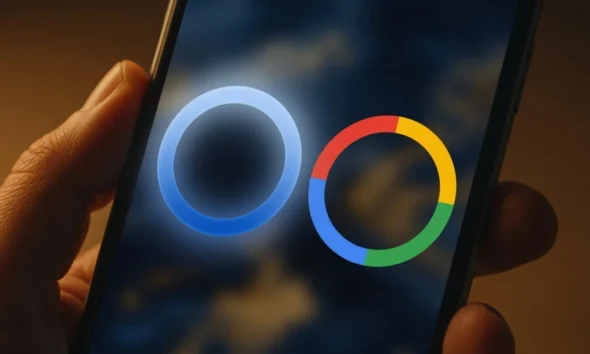 Google account switcher blue aura avatar ring premium