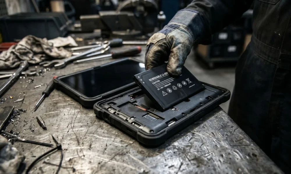 Lenovo ThinkTab X11 rugged tablet swappable battery IP68