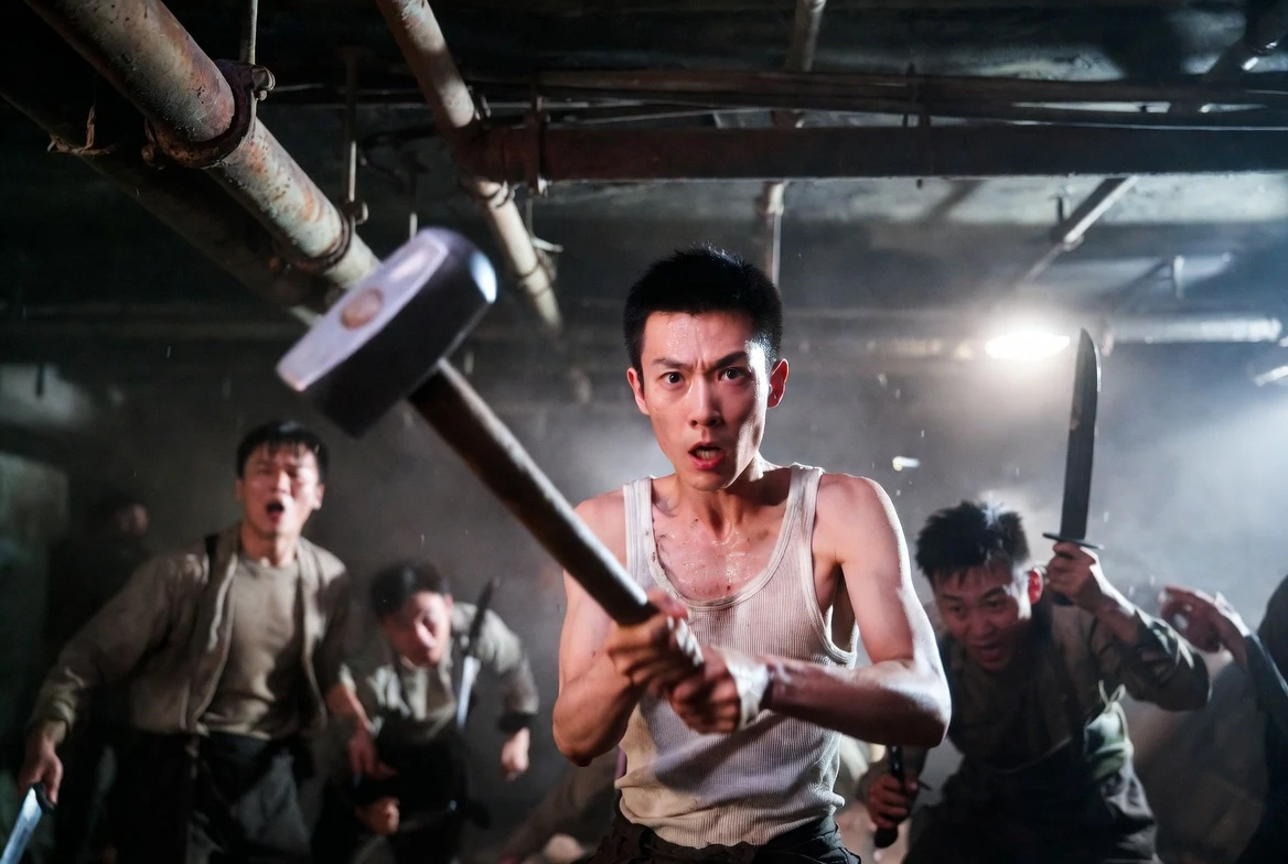 The Furious 2026 Xie Miao ball-peen hammer fight scene