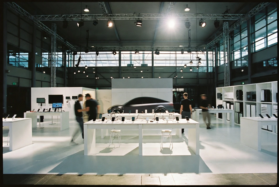 Xiaomi IFA Berlin debut booth preparation scene