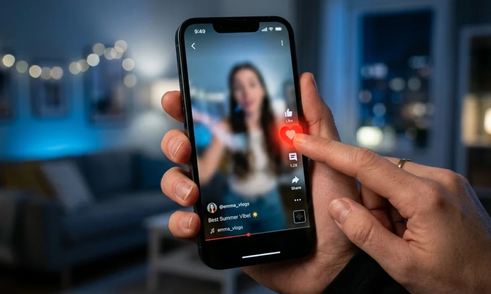 YouTube Shorts heart icon test replaces thumbs-up like button