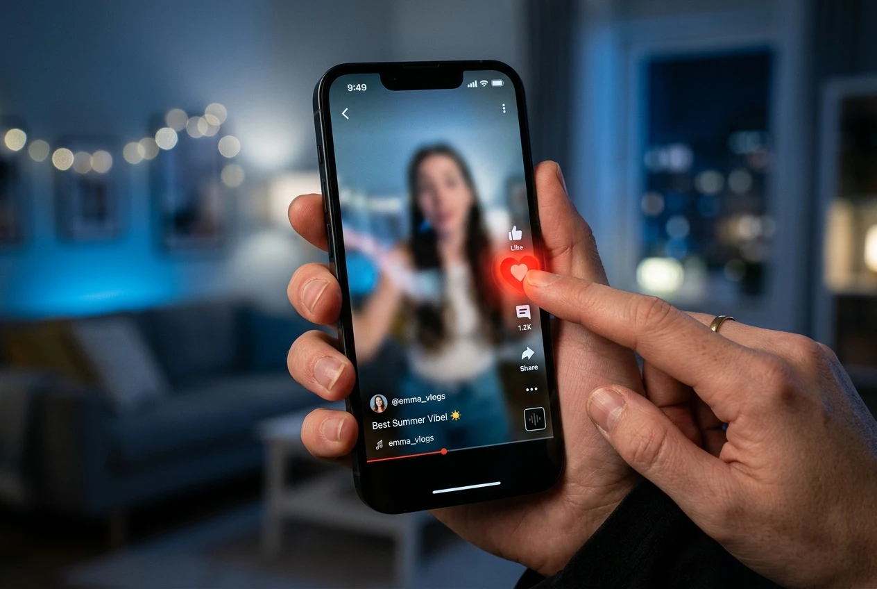 YouTube Shorts heart icon test replaces thumbs-up like button