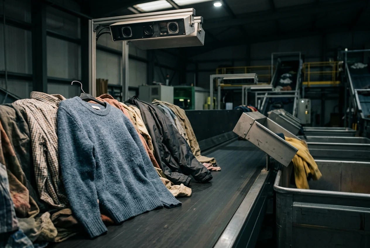 automated AI textile sorting for fashion circularity