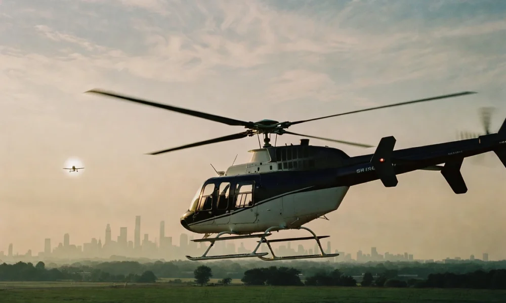 Bell 407 helicopter near miss with RC plane at Floyd Bennett JFK