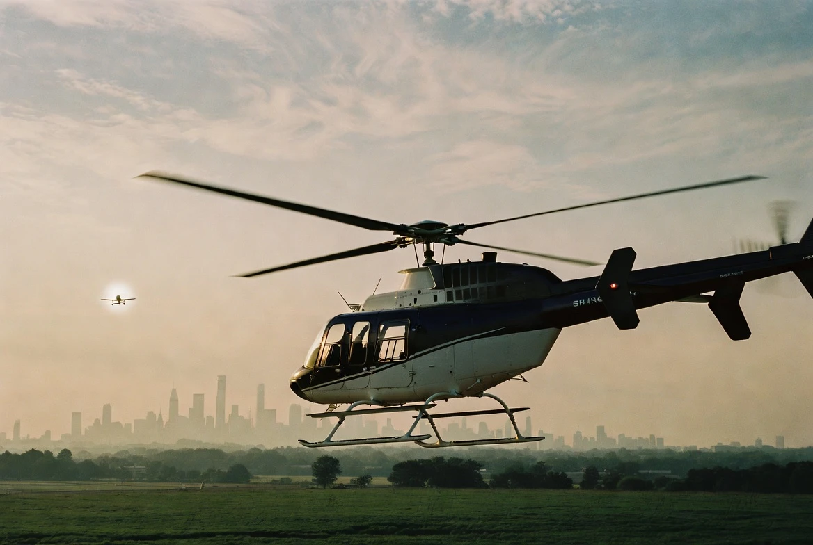 Bell 407 helicopter near miss with RC plane at Floyd Bennett JFK