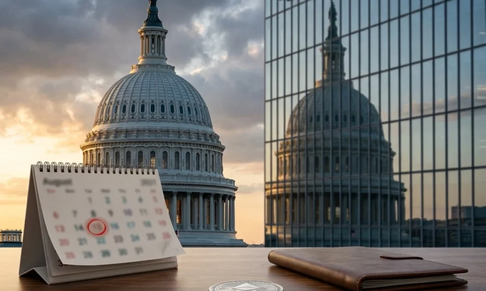 Charles Schwab CLARITY Act crypto bill Senate August deadline support