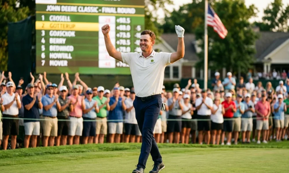 Chris Gotterup winning the 2026 John Deere Classic at TPC Deere Run