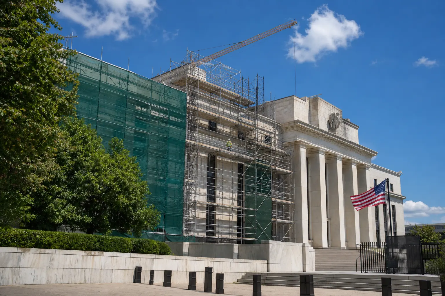 Federal Reserve Eccles Building renovation ahead of Fed rate decision