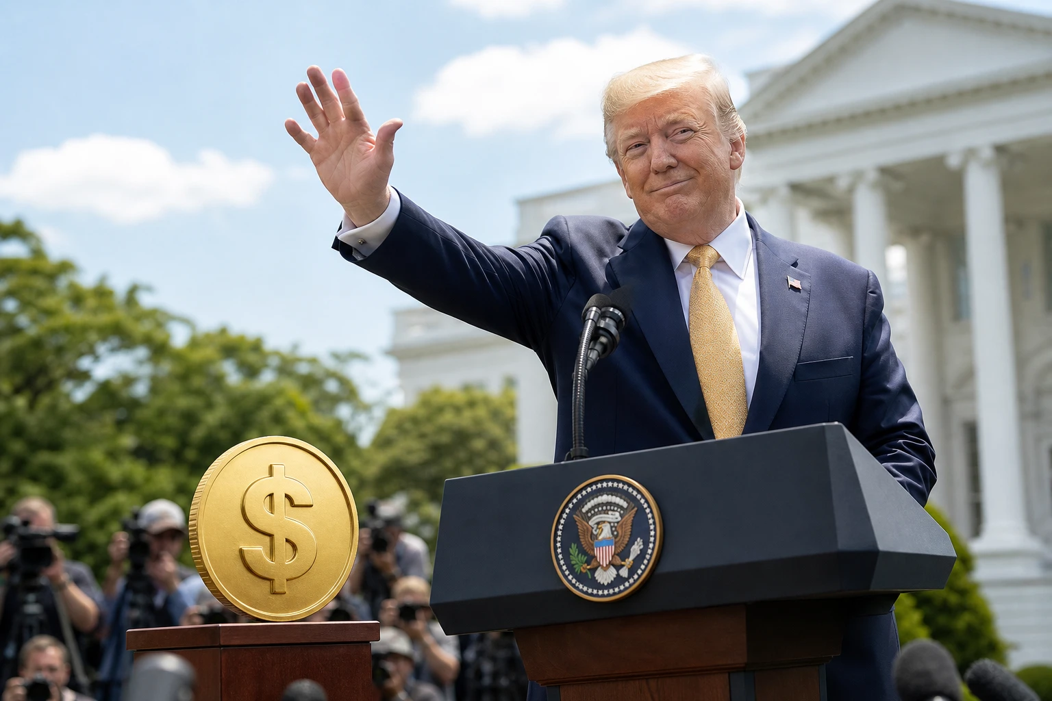 GENIUS Act first anniversary Trump USD1 stablecoin Clarity Act stall