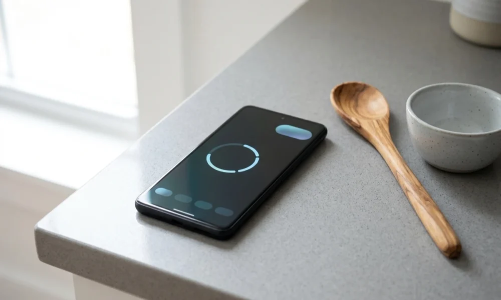 Google Clock Live Updates timer on always-on display
