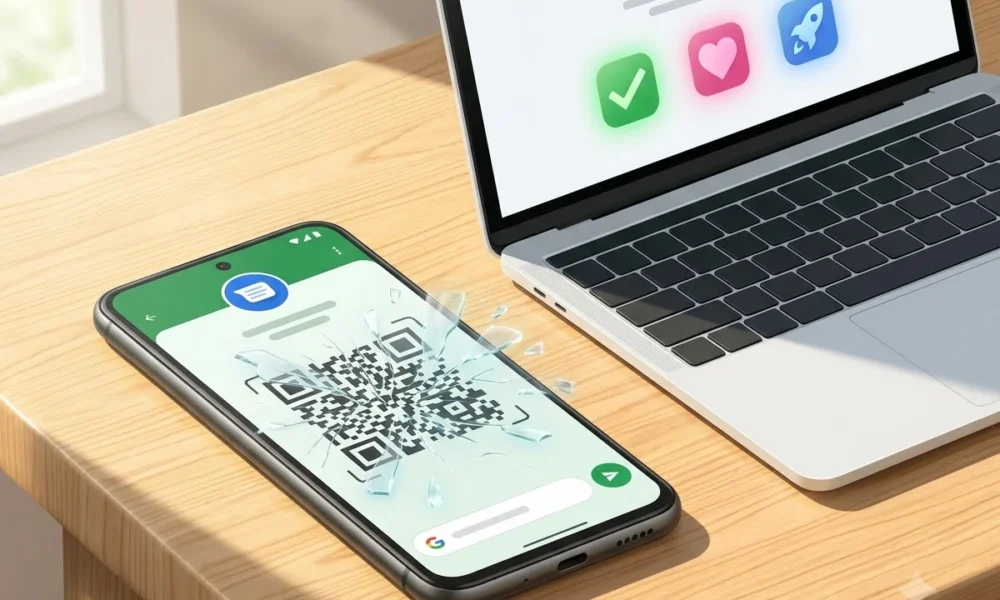 Google Messages QR code web pairing removal US account login