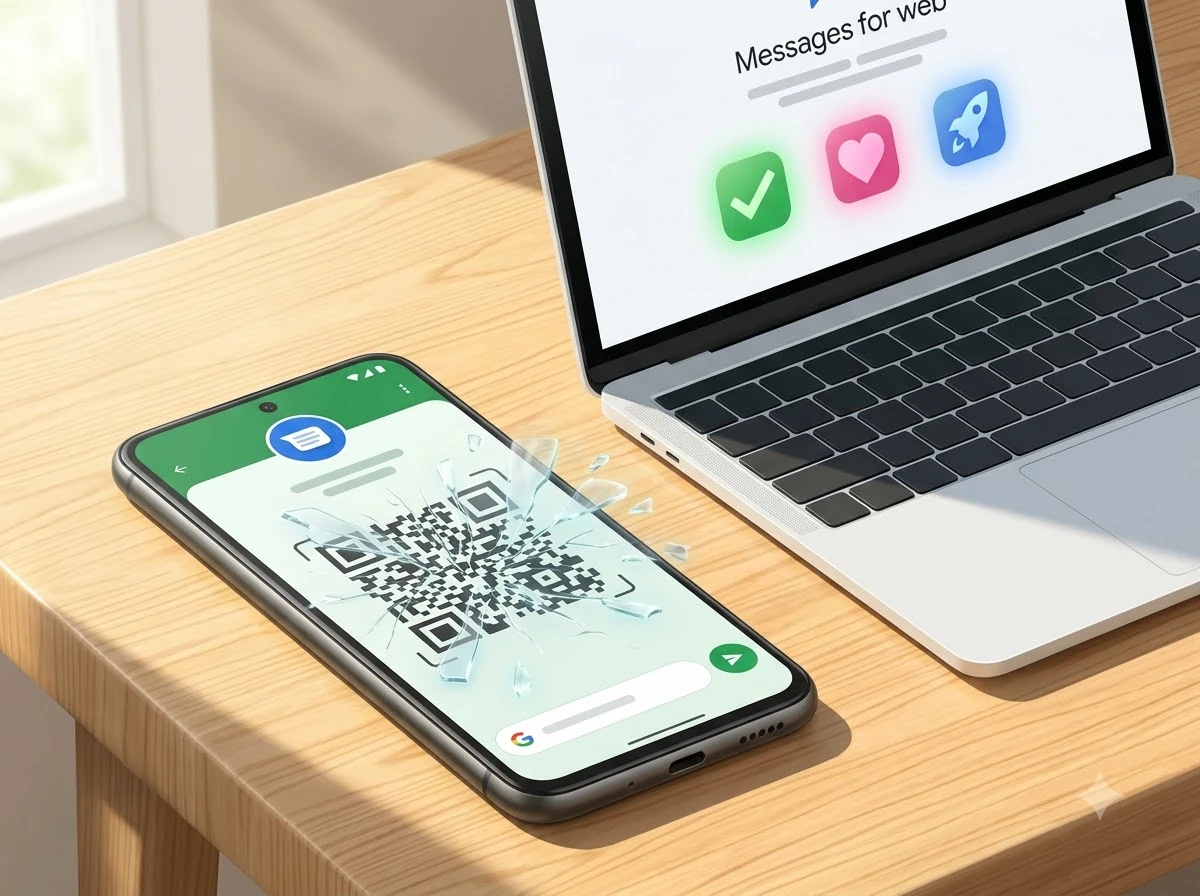 Google Messages QR code web pairing removal US account login