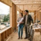 Maddy and Drew Olson at their self-built home construction site