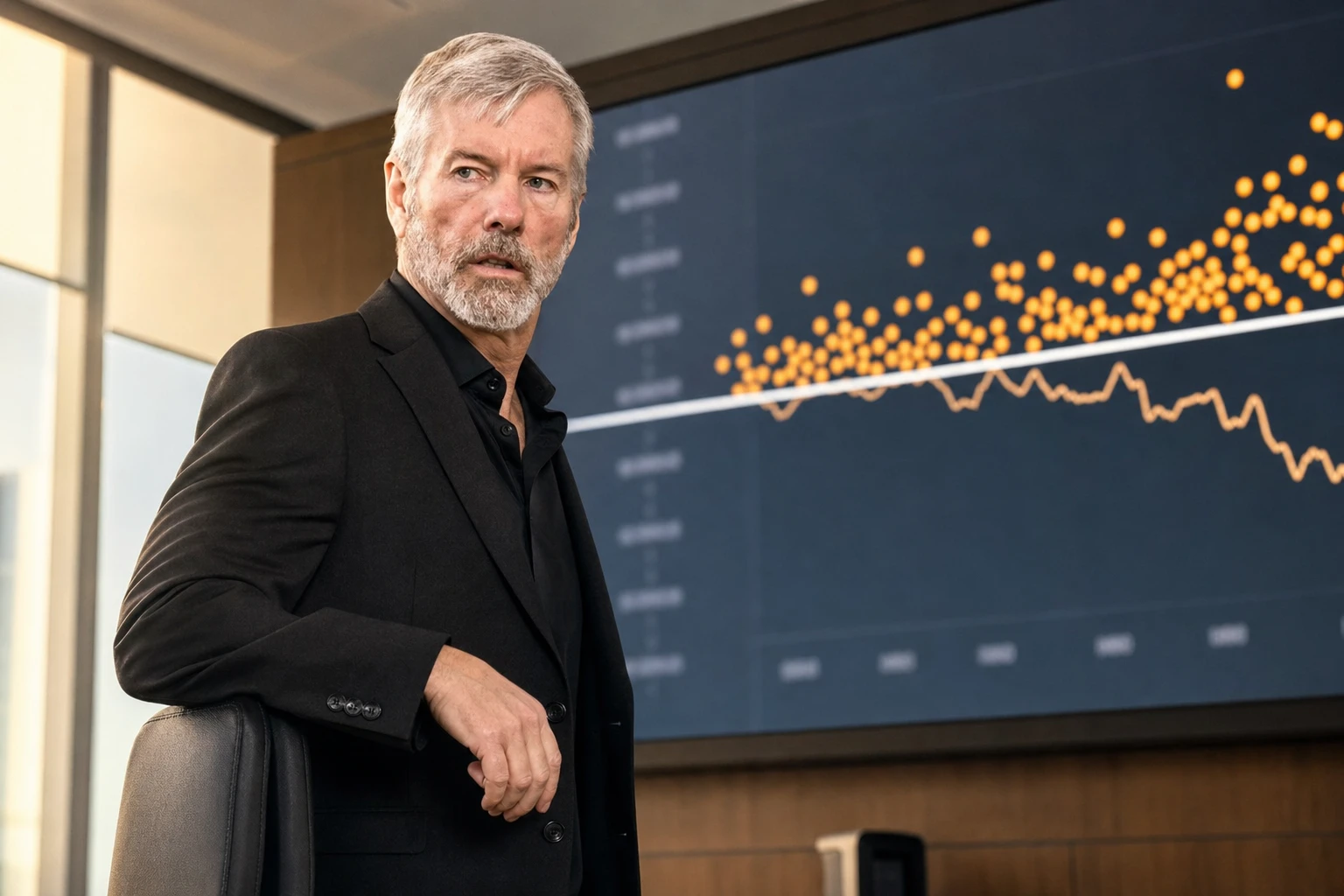 Michael Saylor Strategy Bitcoin Orange Dots chart buy or sell