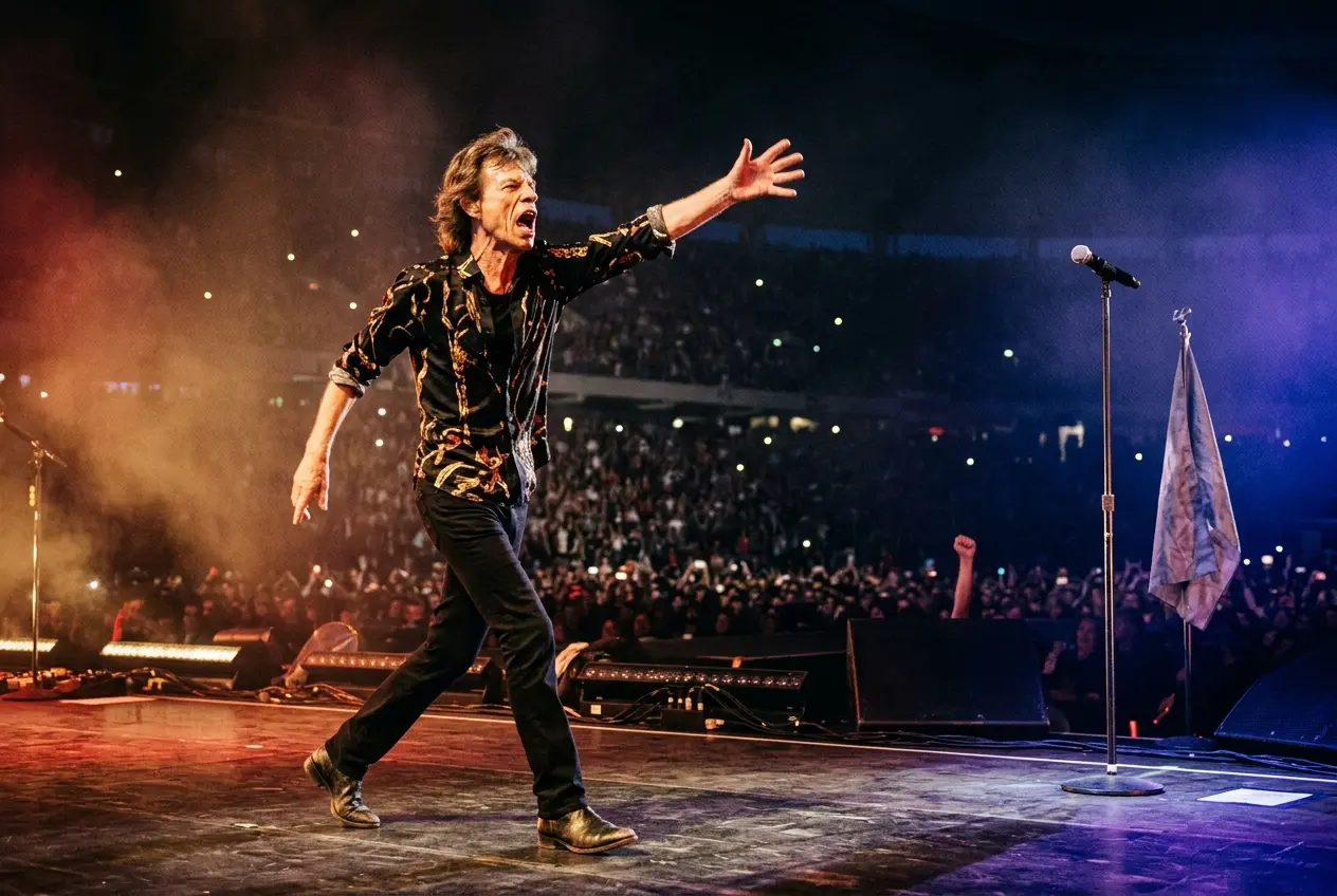 Mick Jagger Rolling Stones concert politics comments about Bruce Springsteen