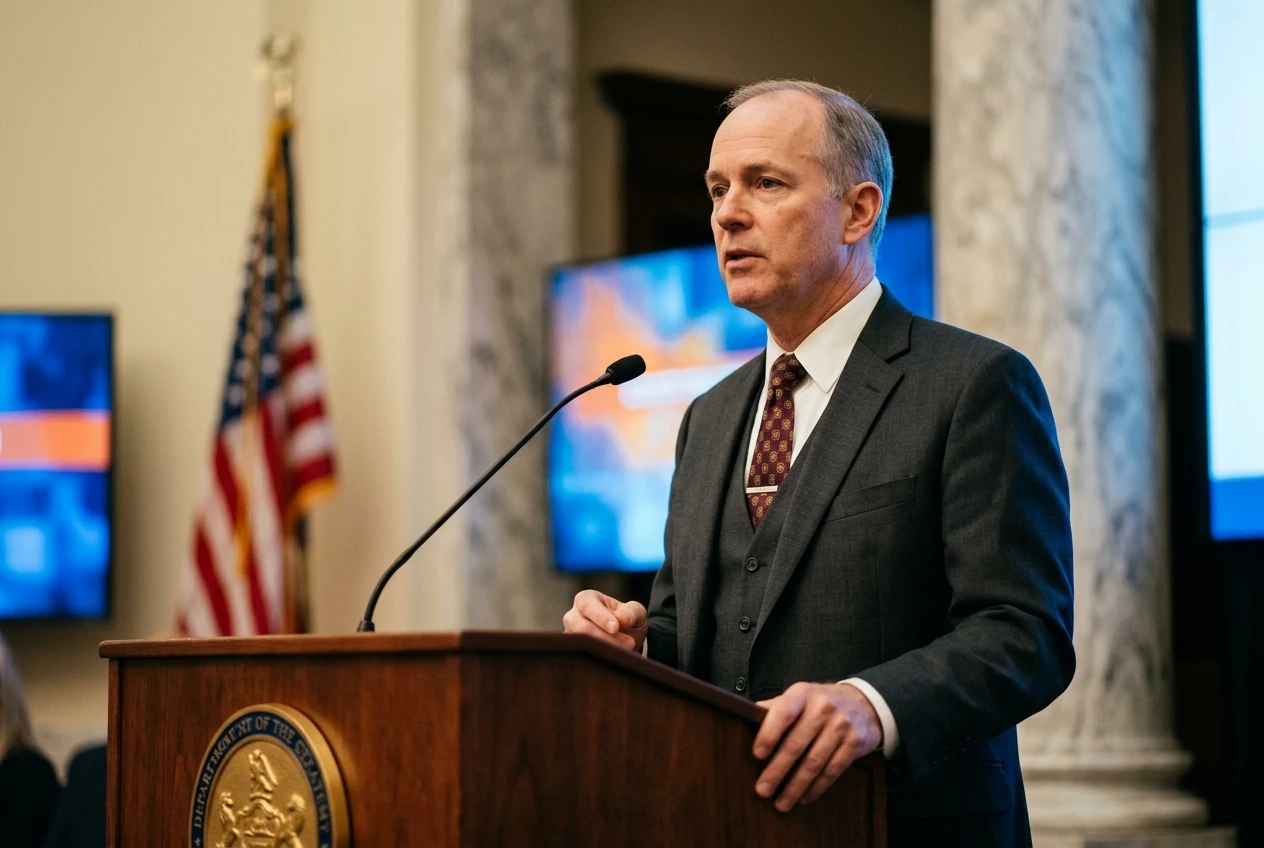 Paul Atkins at lectern on SEC 2026 crypto regulatory agenda