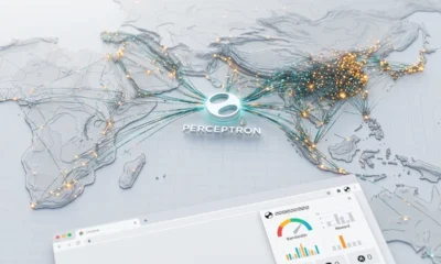 Perceptron decentralized AI data network 800000 nodes funding