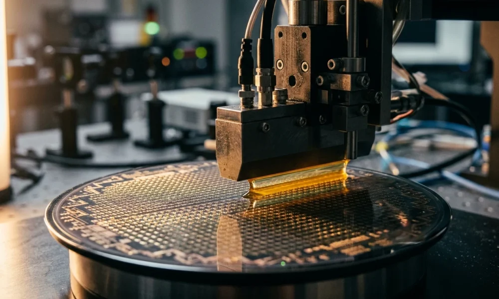 Pixel-Flo MicroLED slot-die mass transfer wafer