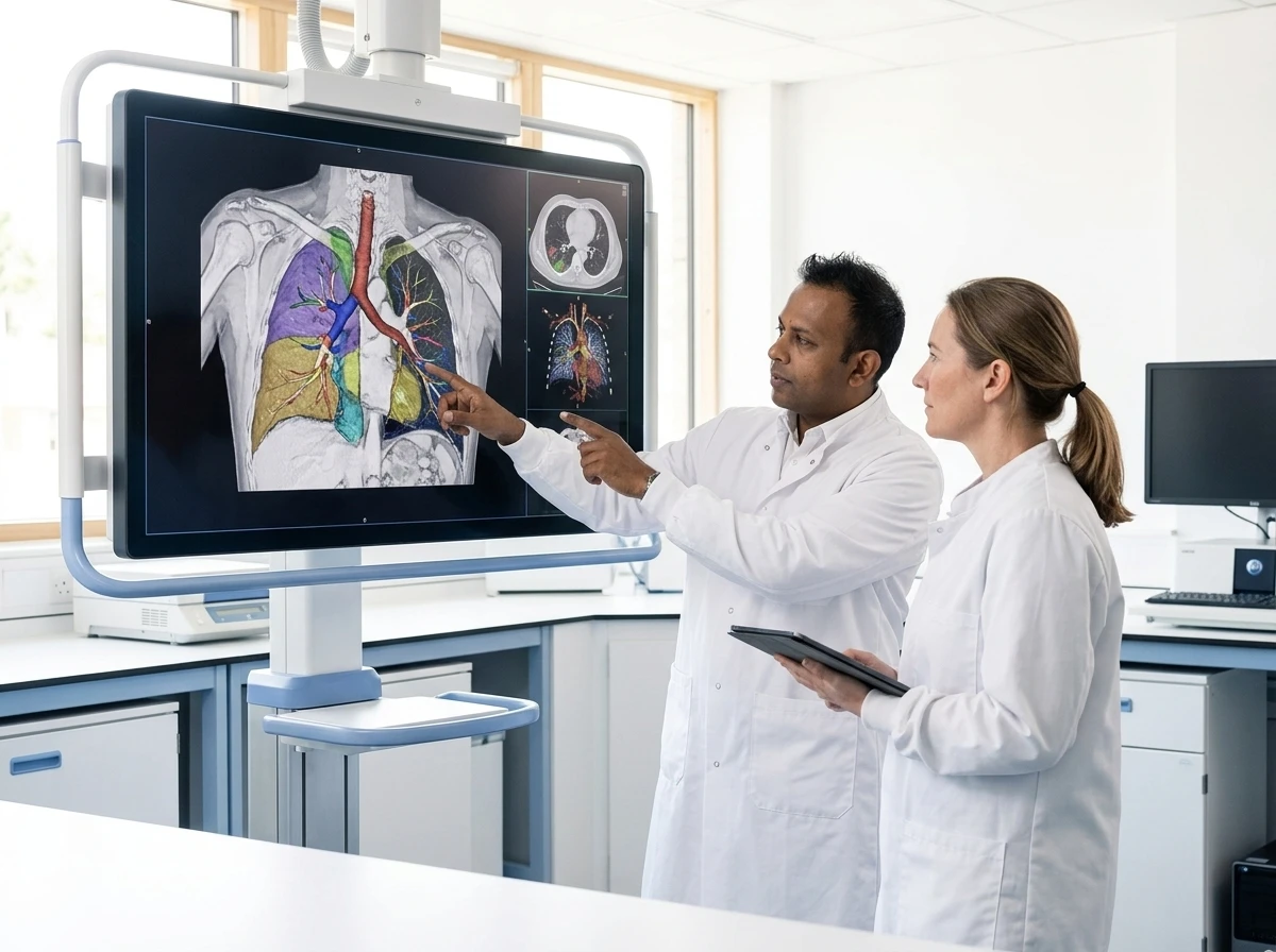 Qureight Cambridge $20M Series B AI chest imaging trials