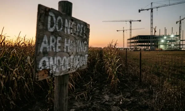 Saline Township Michigan Stargate data center farmland protest backlash