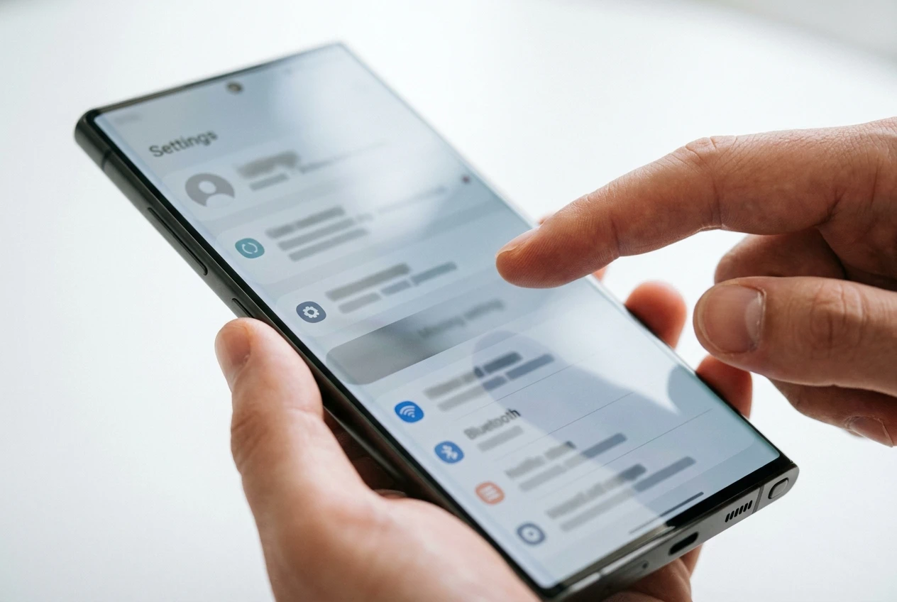 Samsung Galaxy phone Settings screen missing Galaxy Buds shortcut