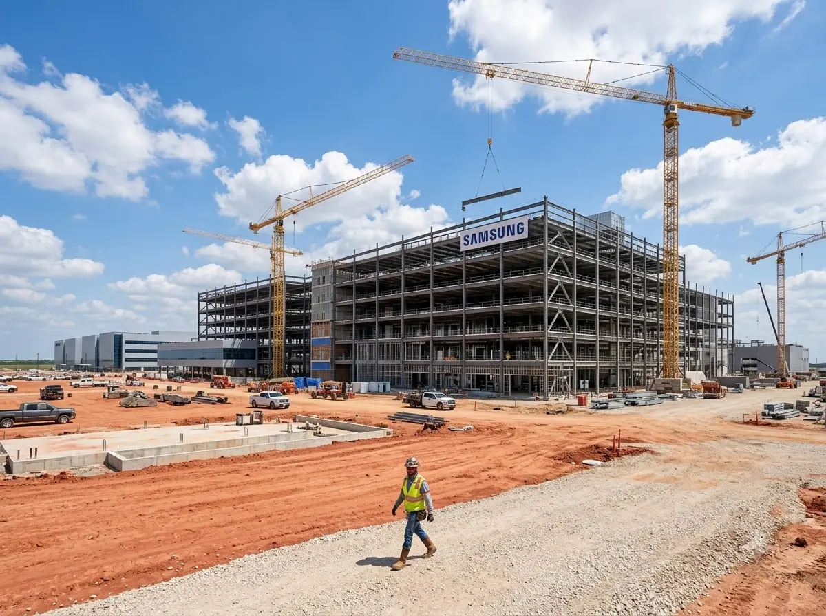 Samsung Taylor Texas second chip fab construction AI shortage