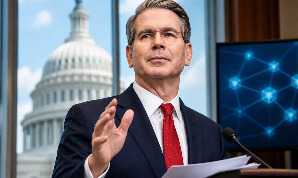 Scott Bessent urges Senate CLARITY Act vote BRCA defense