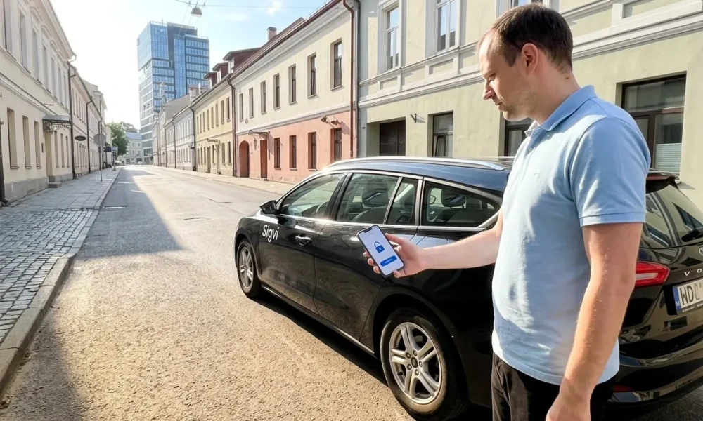 Sigvi AI automated car rental keyless phone unlock Europe