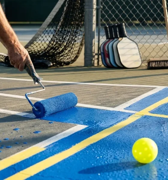 The Dink Apple TV pickleball comedy tennis court turf war