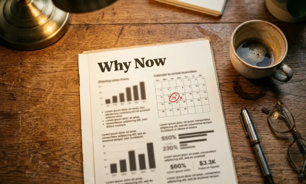The why now slide as a sorting filter in 2026 venture funding