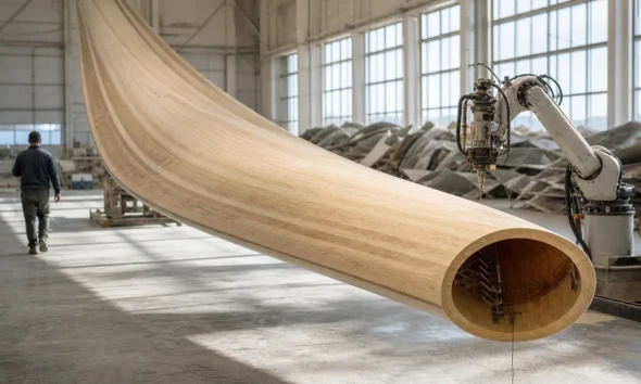 Voodin Blade Technology wooden wind turbine blade factory Navarre Spain