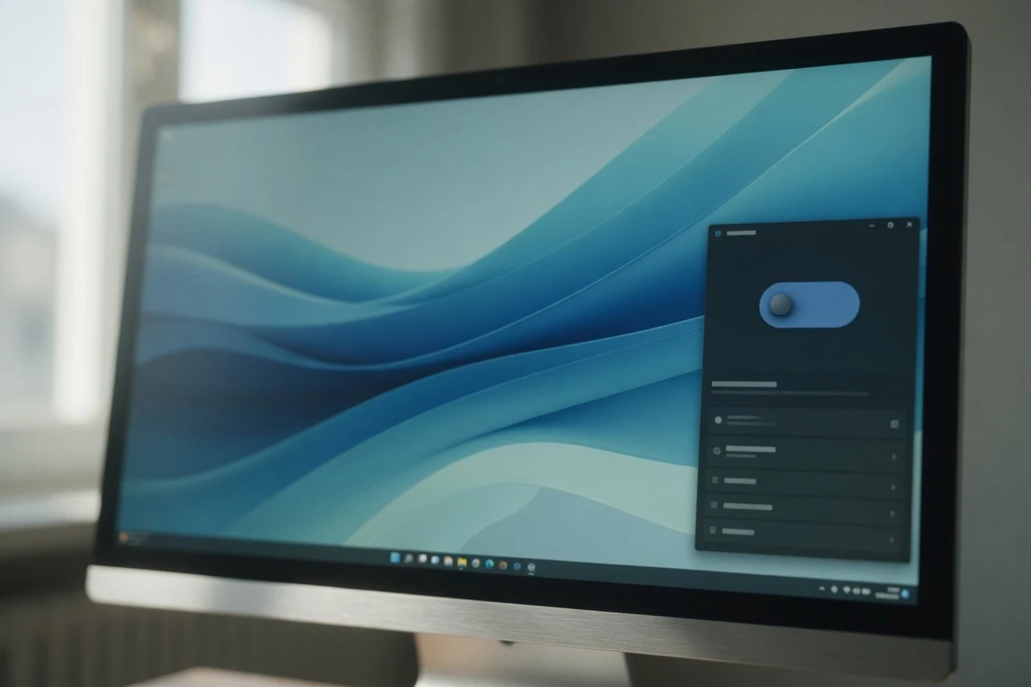 Windows 11 taskbar resize toggle in Settings app