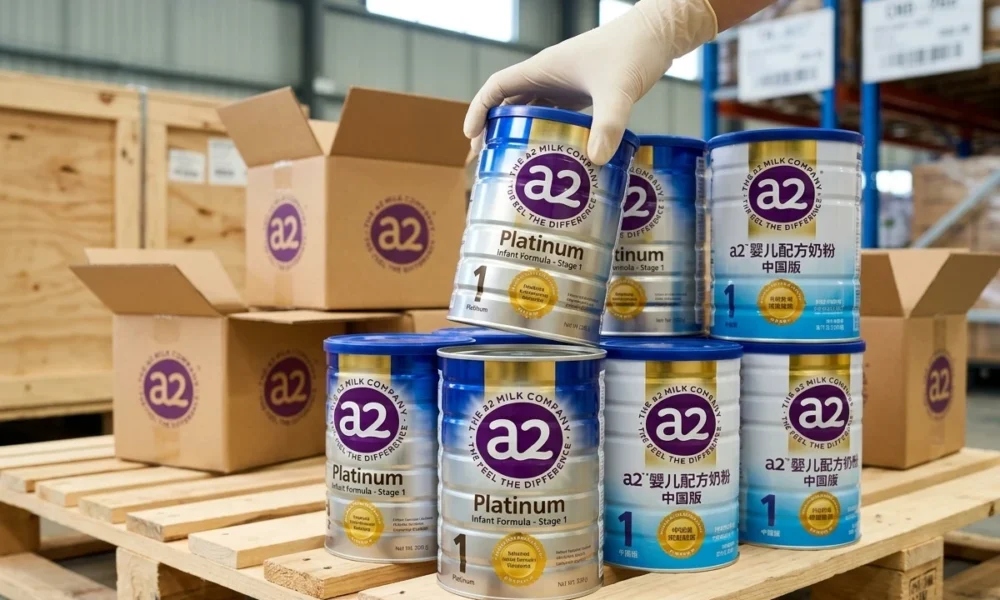 a2 Milk China label infant formula cans recovery after stockouts